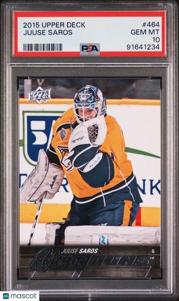 2015 Upper Deck Juuse Saros #464 PSA 10