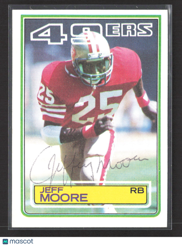 1983 Topps Jeff Moore #170 Auto