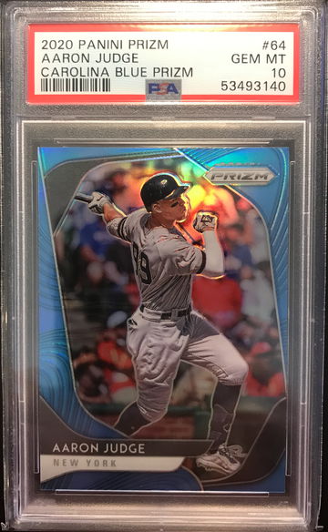 2020 Prizm Aaron Judge Carolina Blue Prizm - PSA 10