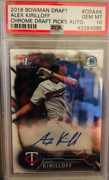 2016 Bowman Chrome Alex Kirilloff Auto PSA 10