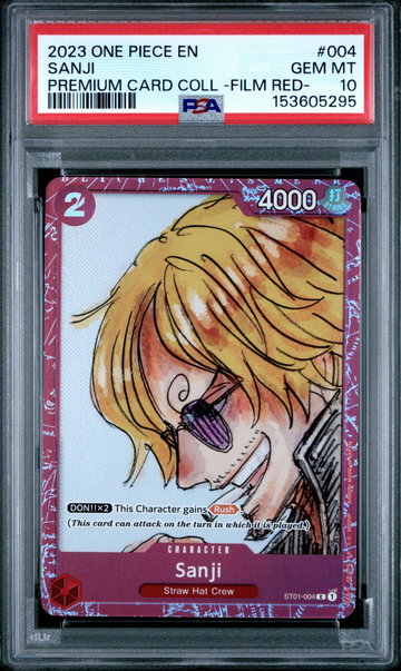 2023 One Piece Premium Card Collection Film Red Sanji #ST01004 PSA 10