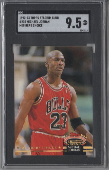 1992 Stadium Club Michael Jordan Members Choice SGC 9.5