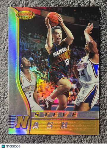 1996 Bowman's Best Steve Nash #R18 Refractor HOF Rookie RC 2 Time MVP