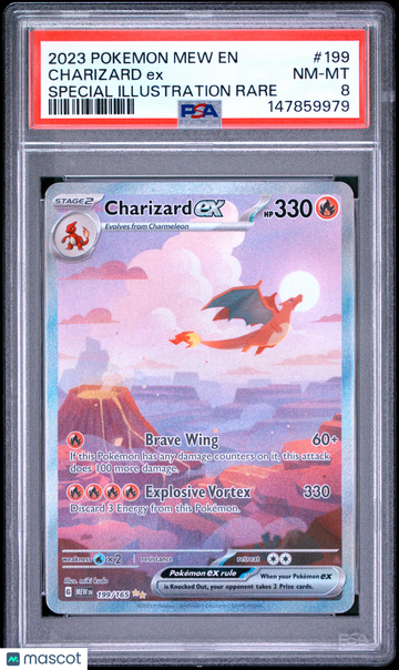 2023 Pokemon Mew EN-151 Charizard EX Special Illustration Rare PSA 8 #199