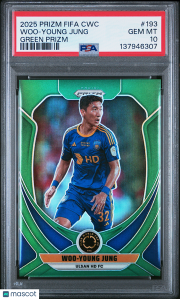 2025 Panini Prizm FIFA Club World Cup Woo-Young Jung #193 Green /5 PSA 10