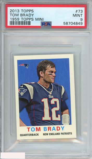 2013 TOPPS 1959 TOPPS MINI TOM BRADY #73 NEW ENGLAND PATRIOTS PSA 9 MINT