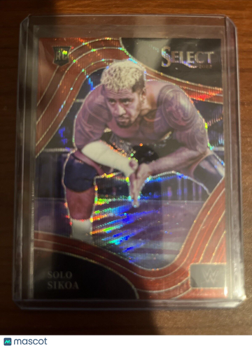 2022 Panini Select WWE Solo Sikoa #247 Ruby Red Wave Ringside Short Print Parallel/Variety Rookie Chase Exclusive Insert