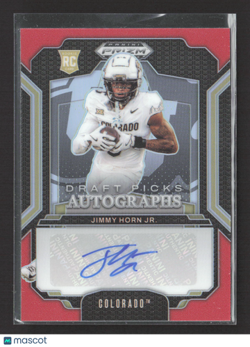 2025 Panini Prizm Draft Picks Jimmy Horn Jr. #DPA-JHJ Red 036/399 RC Auto