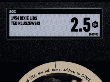 1954 Dixie Lids Ted Kluszewski SGC 2.5