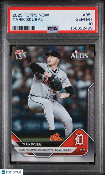 2025 Topps Now Tarik Skubal #851 PSA 10