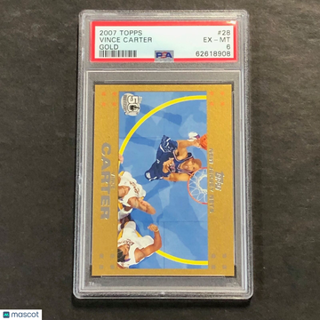 2007 Topps Vince Carter #28 Gold PSA 6