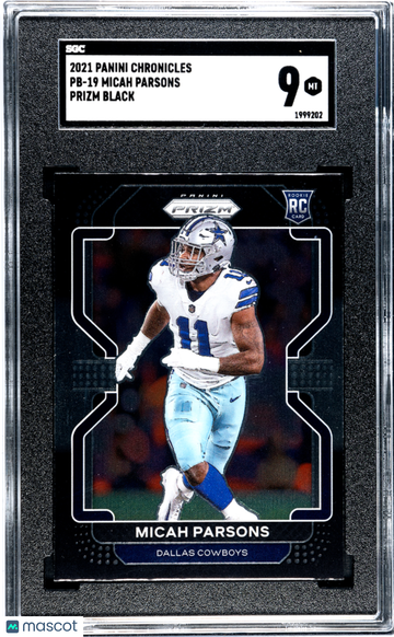 2021 Panini Chronicles Micah Parsons #PB-19 Prizm Black SGC 9