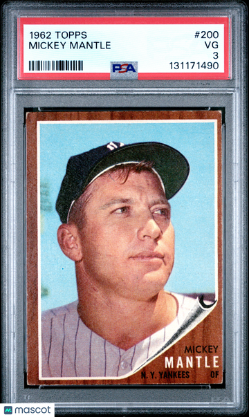 1962 Topps Mickey Mantle #200 PSA 3