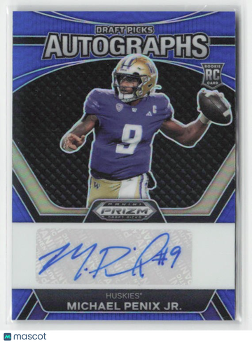 2024 Panini Prizm Draft Picks - Draft Picks Autographs Blue Michael Penix Jr. #DPA-MPJ SN AU