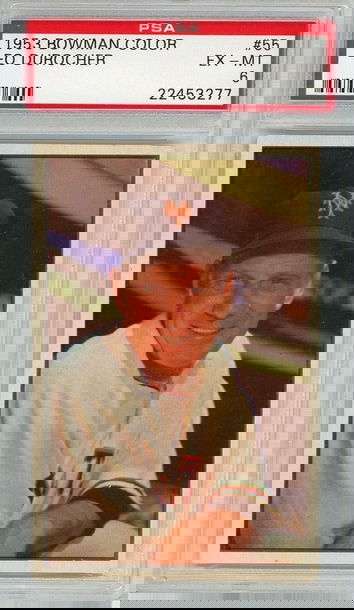 1953 Bowman Color Leo Durocher #55 PSA 6 P1295