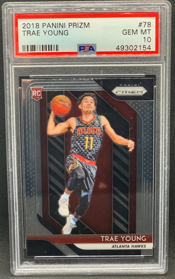 Trae Young 2018 Panini Prizm #78 Rookie PSA 10
