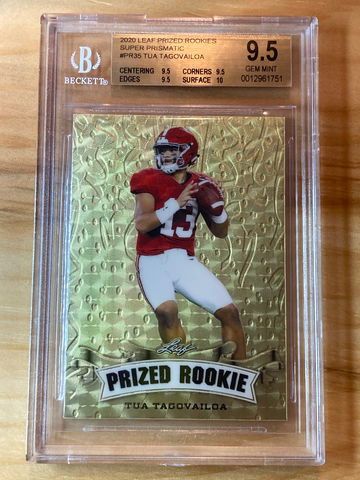 2020 Leaf Prized Rookies Tua Tagovailoa Super Prismatic 1/1 