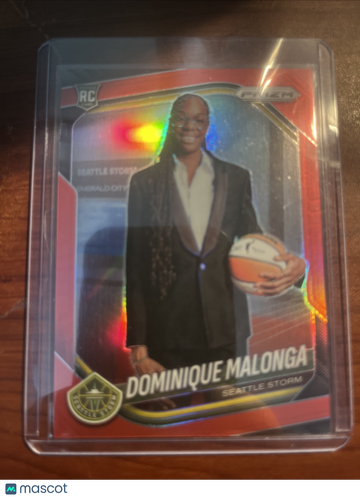2025 Panini WNBA Prizm DOMINIQUE MALONGA #144 Red Prizm Parallel/Variety Rookie