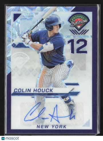 2025 Panini Prospect Edition Prizm Colin Houck #36 Purple Scope Auto /49