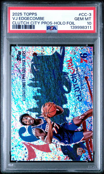 2025 Topps Clutch City Prospects Holo Foil Vj Edgecombe #CC-3 PSA 10