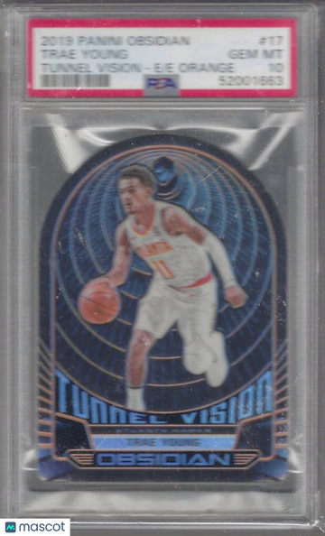 2019 Panini Obsidian Tunnel Vision Trae Young #17 Orange PSA 10