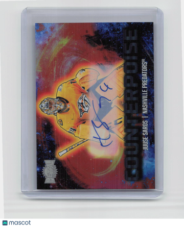 2024-25 Metal Universe Hockey Counterpoise Juuse Saros #1of30CT Autograph