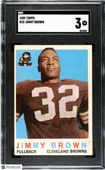 1959 Topps Jimmy Brown #10 SGC 3