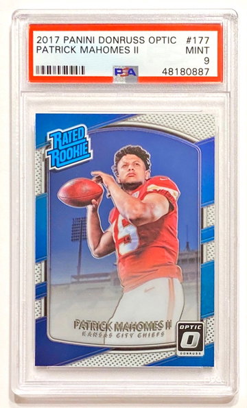 2017 Panini Donruss Optic Patrick Mahomes II #177 Rated Rookie PSA 9 Mint