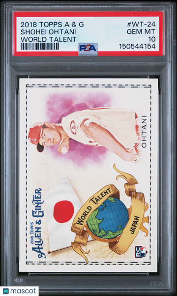 2018 Topps Allen & Ginter World Talent Shohei Ohtani #WT-24 PSA 10