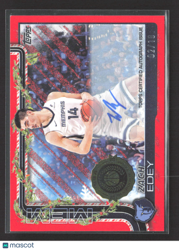 2025 Topps Holiday Mega Basketball Zach Edey #H150 Red