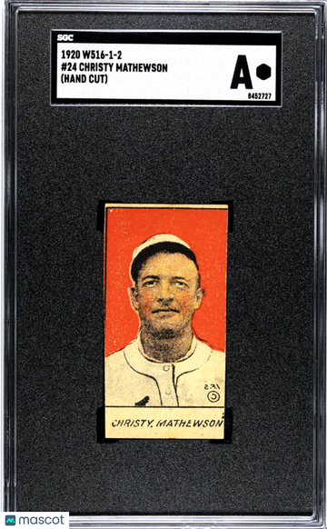 1920 W516-1-2 Christy Mathewson #24 SGC A