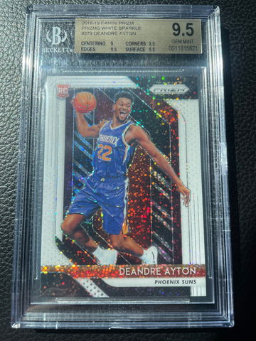 2018 -19 Deandre Ayton prizm bgs 9.5 white sparkle ssp rookie