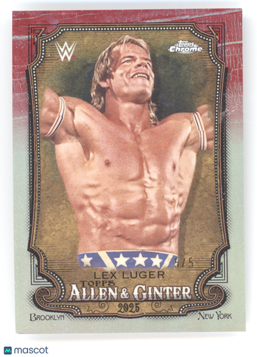 2025 Topps Chrome WWE Allen & Ginter Lex Luger #AG-LEX Red Refractor /5