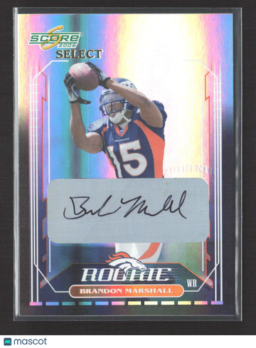 2006 Score Select Brandon Marshall #424 Holographic Auto