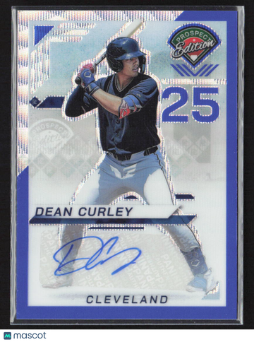 2025 Panini Prospect Edition Prizm Dean Curley #148 Blue Wave Auto /75