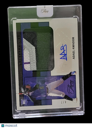 2023 Panini Three and Two Adael Amador #107 /7 Patch RC Memorabilia