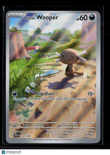 Pokemon 2025 Prismatic Evolutions Paldean Wooper #102/94
