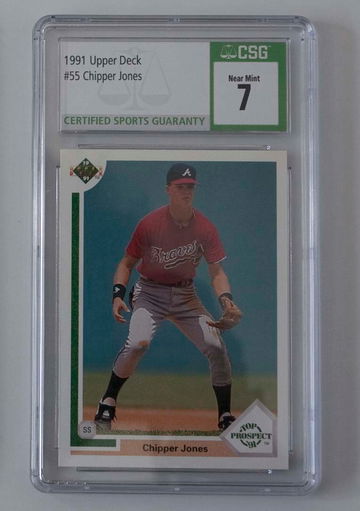  Have one to sell? Sell now - Have one to sell? Chipper Jones 1991 Upper Deck CSG 7 card #55 