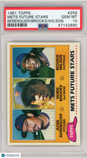 1981 Topps Mets Future Stars #259 Berenguer Brooks Wilson PSA 10