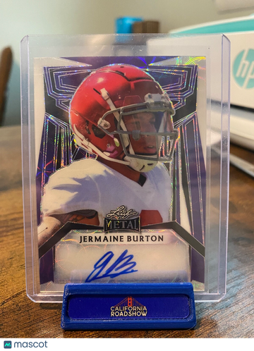 2023 Leaf Jermaine Burton Purple Prismatic Leaf