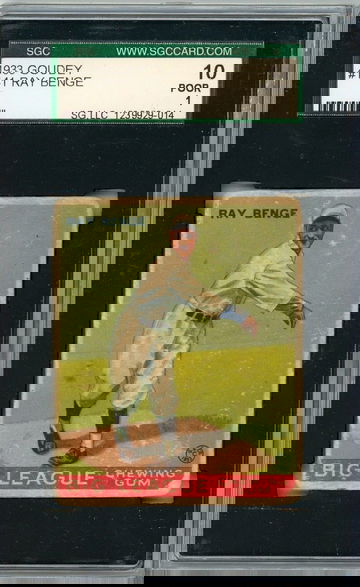 1933 Goudey Ray Benge #141 SGC 1 P1362
