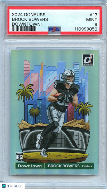 2024 Panini Donruss Brock Bowers #17 [Base] Rookie Insert PSA 9
