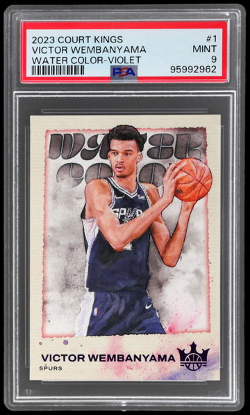 2023 Panini Court Kings Victor Wembanyama Water Color Violet PSA 9 RC