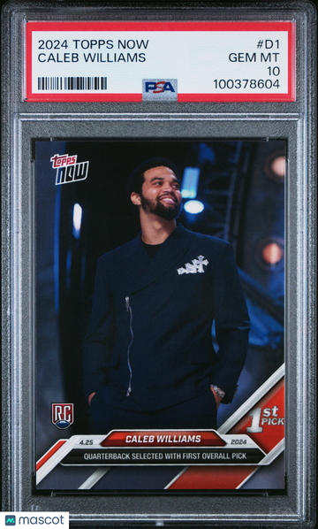 2024 Topps Now Caleb Williams #D1 PSA 10