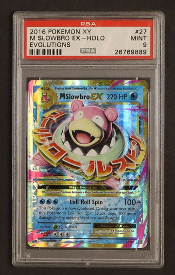 2016 Pokemon XY Evolutions M Slowbro Ex #27 PSA 9
