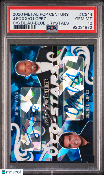2020 Leaf Metal Pop Century Co-Stars Dual Autographs G. Lopez J. Foxx #CS14 PSA 10