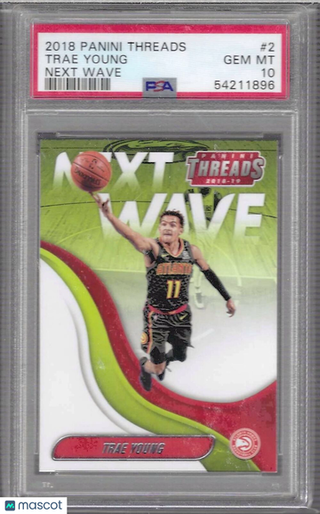 2018 Panini Threads Next Wave Trae Young #2 PSA 10