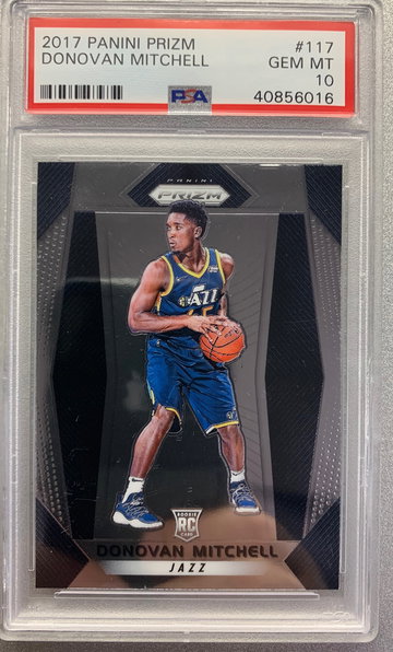 DONOVAN MITCHELL 2017 PRIZM ROOKIE #117 PSA 10 GEM MINT