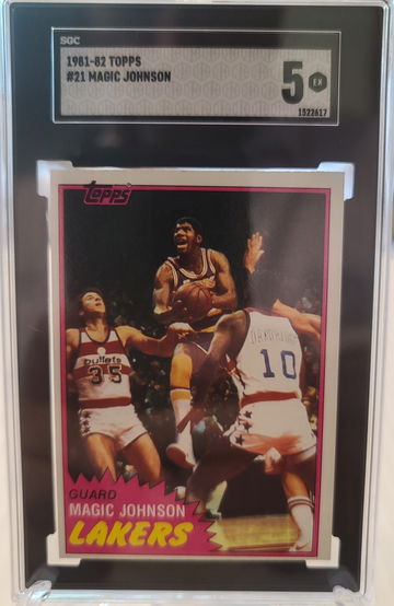 1981-82 Topps Magic Johnson SGC 5