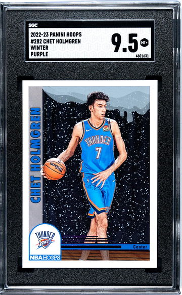 2022-23 Panini Hoops #282 Chet Holmgren Winter Purple SGC 9.5